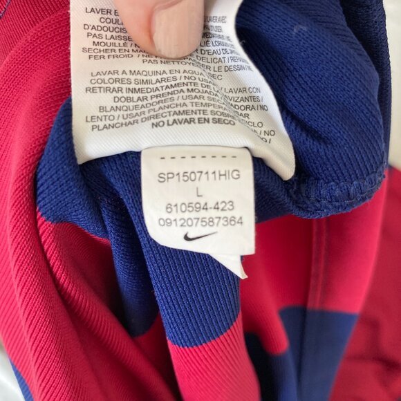 Nike Kids Qatar Airways Barcelona Soccer Football Jersey Navy and Red Large EUC - Picture 11 of 13